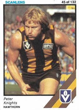 1984 Scanlens VFL #45 Peter Knights Front